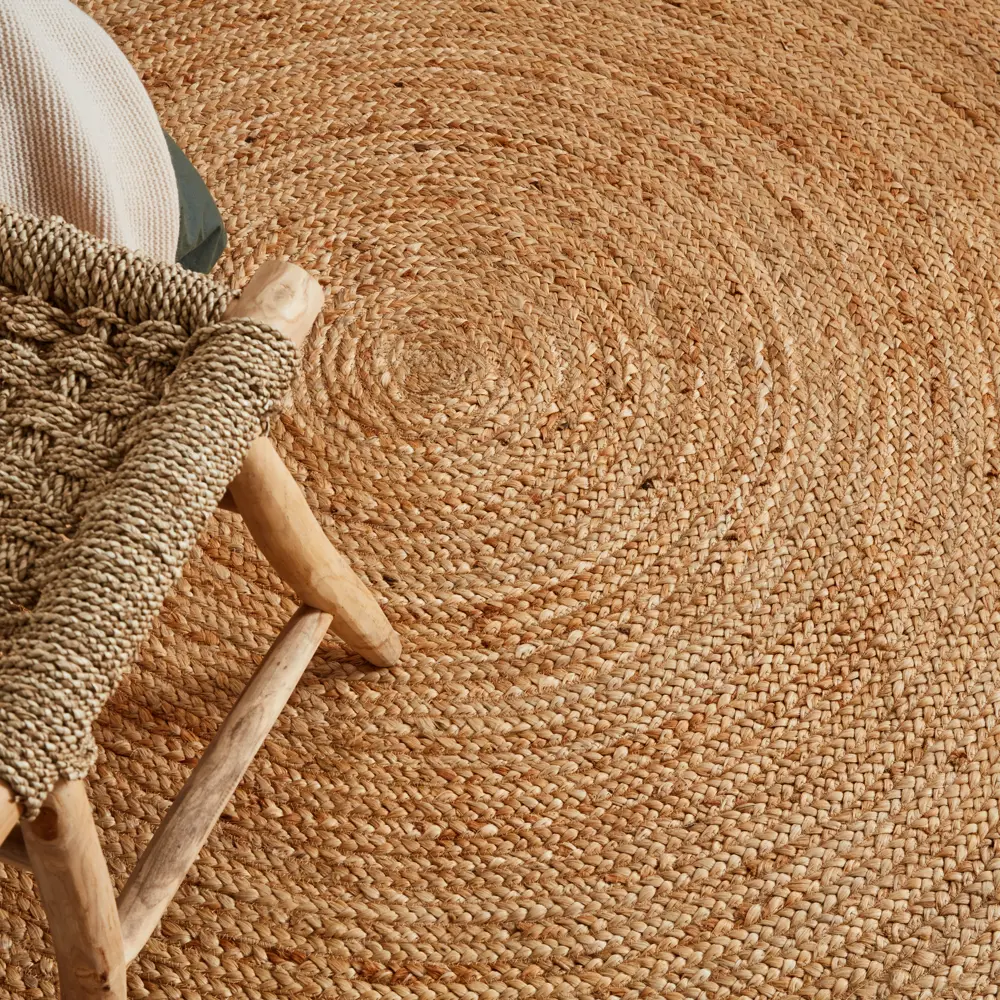 Круглый джутовый ковер INSPIRE Nils натурального цвета диаметр 100 см 82063309 STLM-1049535 - Вид №10