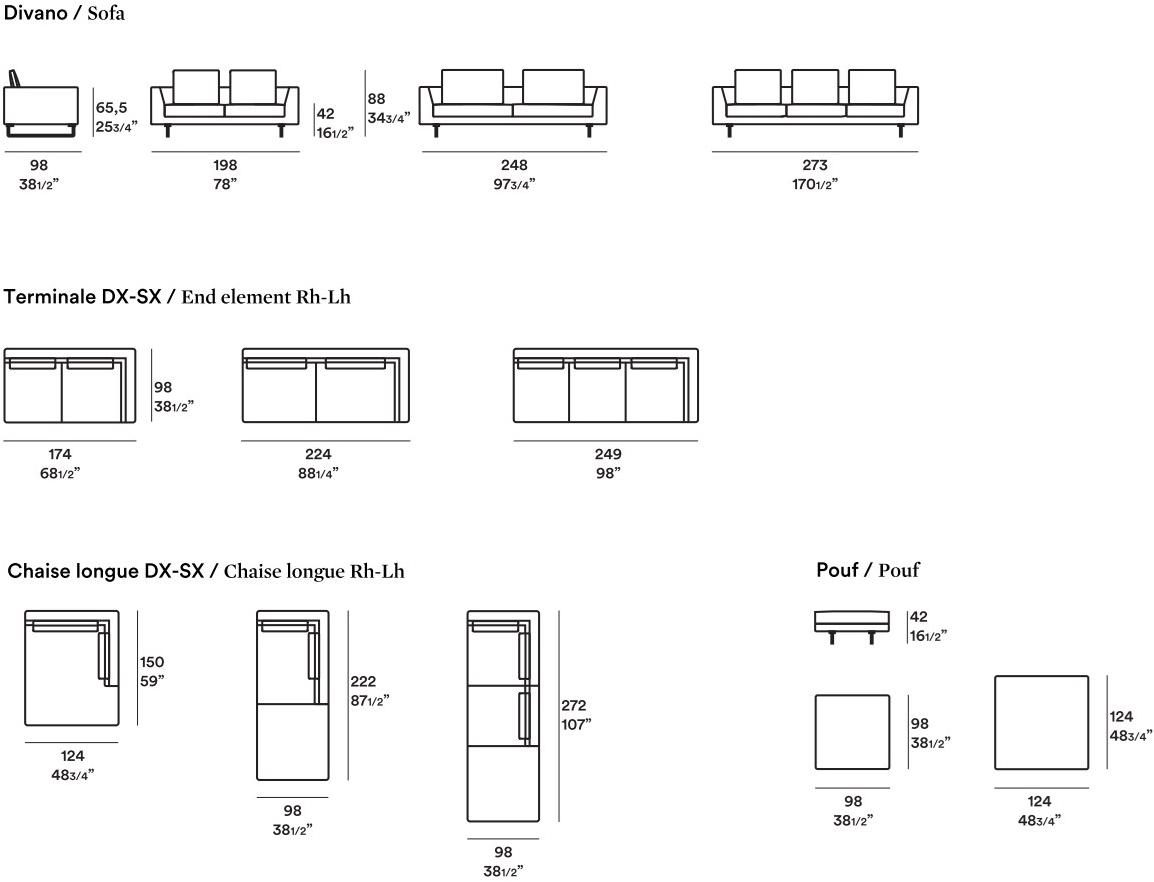JESSE 3-местный диван-санки из ткани Brian sun-id-1475493 - Вид №4