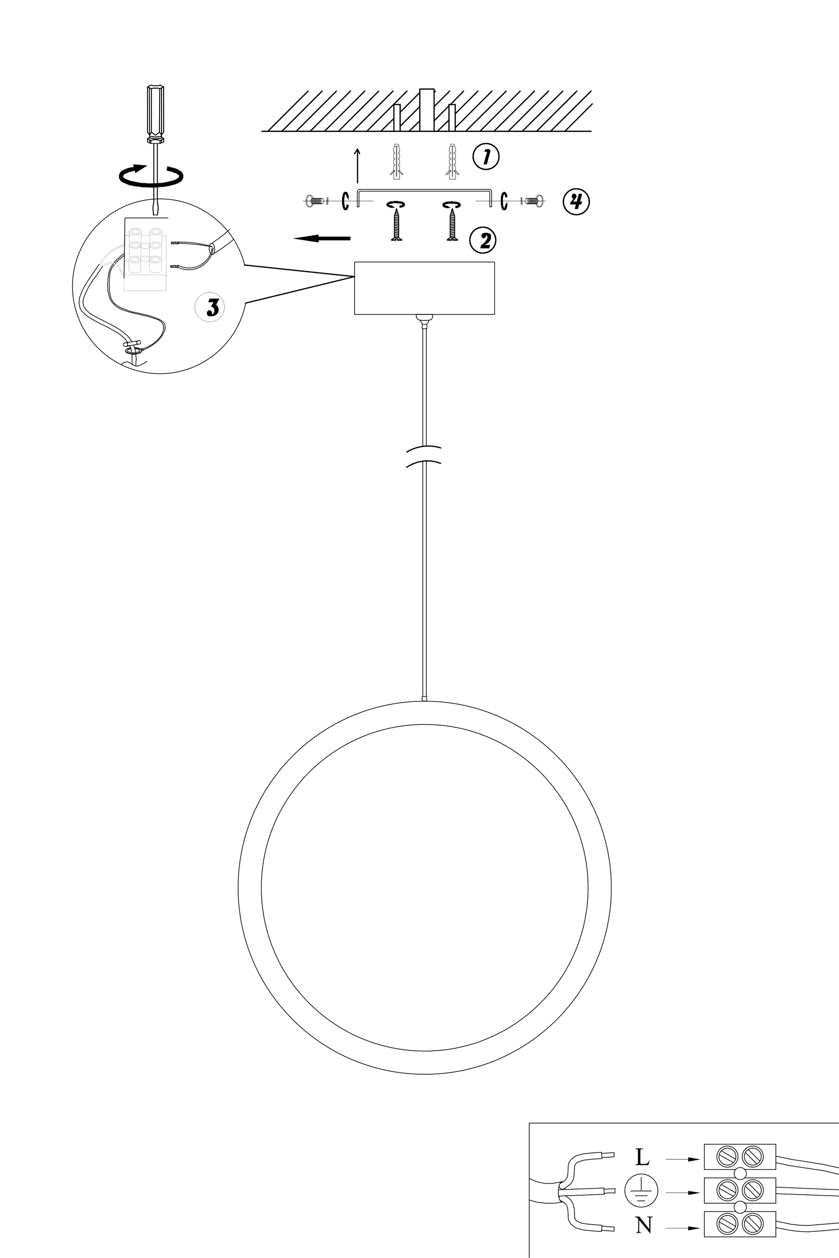 2000983199874 Подвесной светильник O-Wood диаметр 40 ELECTRORETRO Light Wood  - Вид №5