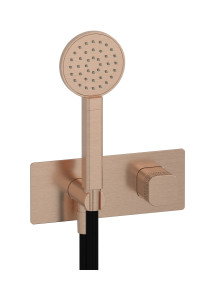 Комплект внешних частей для гигиенического душа с прогрессивным смесителем WE ARE IB eo716sr_2 Brushed Rose Gold Elio