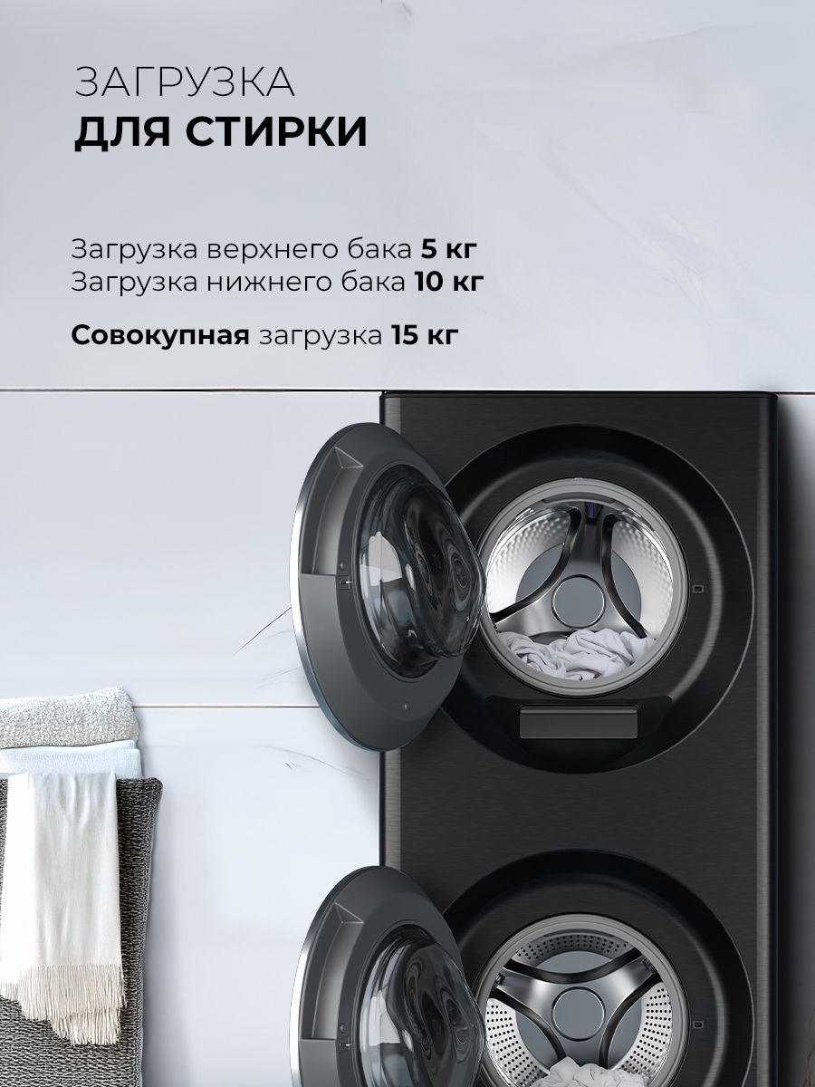 9231663 Стирально-сушильная машина LEX LWM10714LuxIDD черный STDN-0045209 - Вид №2