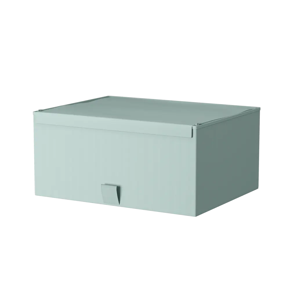 Короб с крышкой Spaceo Laguna 5, 360x165x280 мм, 16 л, нетканый, цвет зеленый Home STLM-2198279 - Вид №1