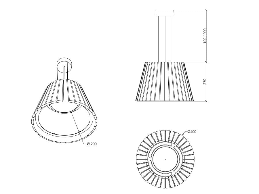 Рециркулированный пластичный акустический подвесной светильник IMPACT ACOUSTIC® SPARK ARCH-00120780 - Вид №8