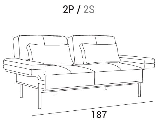 2-местный диван с подлокотниками Adrenalina ARCH-00020083 - Вид №3