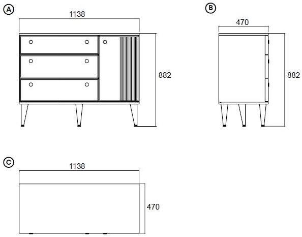 Enza Home Деревянный лакированный комод Praga sun-id-1356735 - Вид №2
