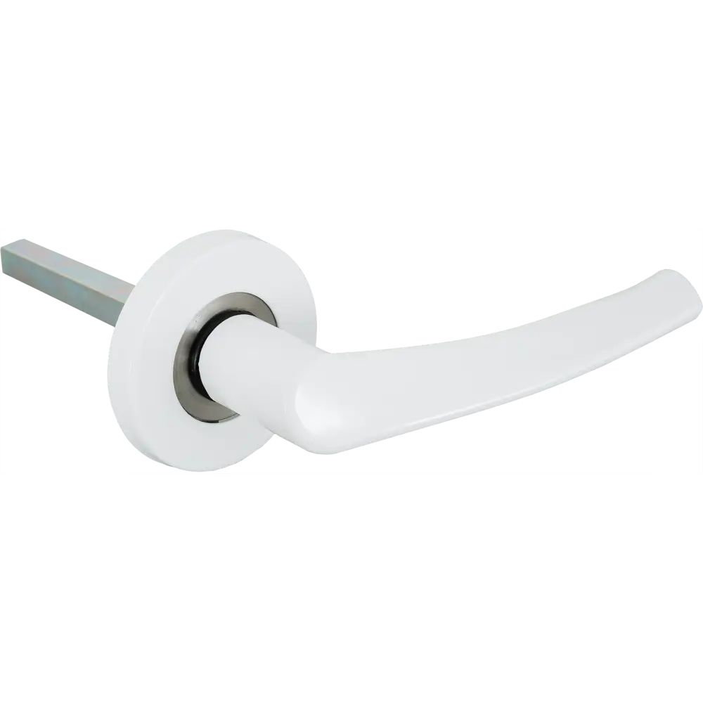 ARMEX Защёлка межкомнатная Зенит-ЗЩ2.07 белая с изогнутой ручкой 82156153 STLM-0020679