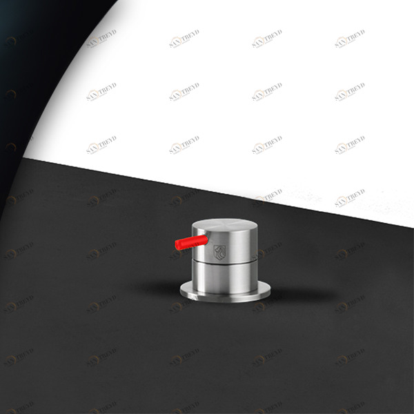 Смеситель для раковины сталь матовая с красной ручкой Toki Radomonte TKI12SCIL25