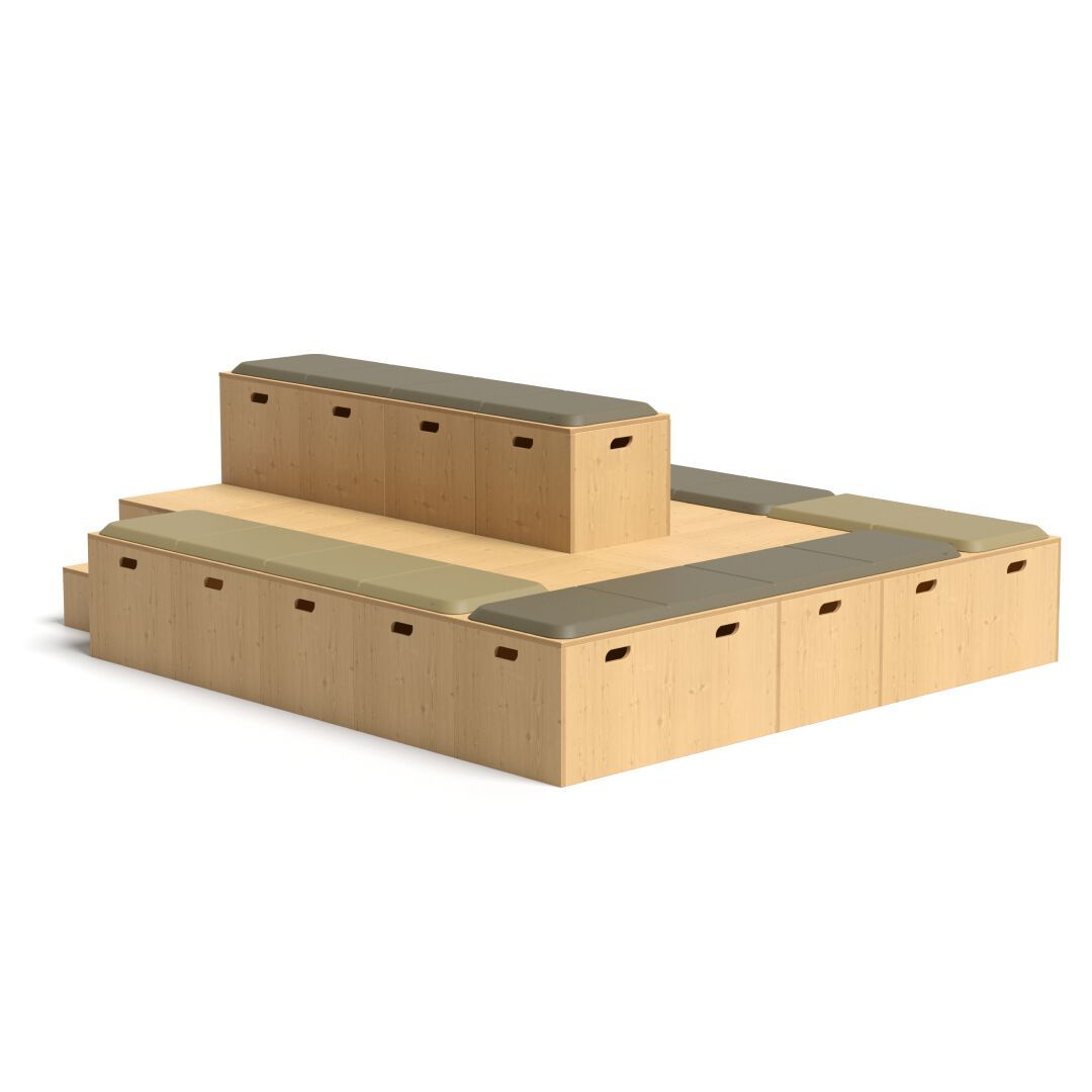 Деревянный низкий стул Bõln Kub ARCH-00019708