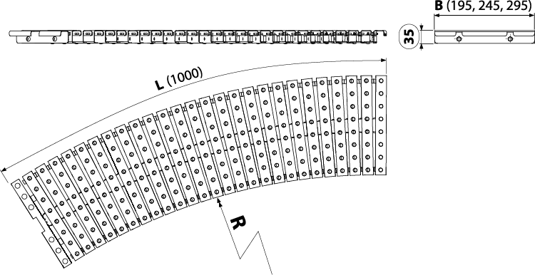 Решетка для бассейна радиальная с антискользящей поверхностью ALCAPLAST AP4R - Вид №1