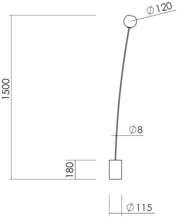 NEXO LUCE Светодиодный торшер из стали Oxen floor lamp 7136e0 - Вид №5