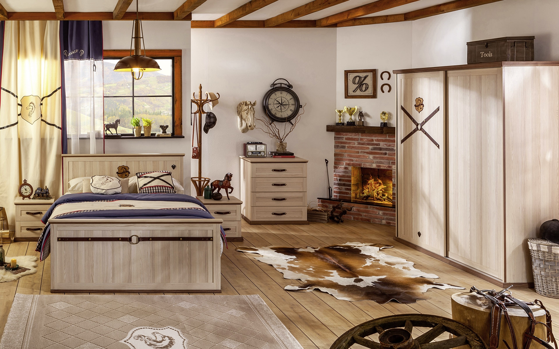 Комод с 4 ящиками деревянный светлый орех Royal CILEK ROYAL 00-3832254 Бежевый Santreyd - Вид №5