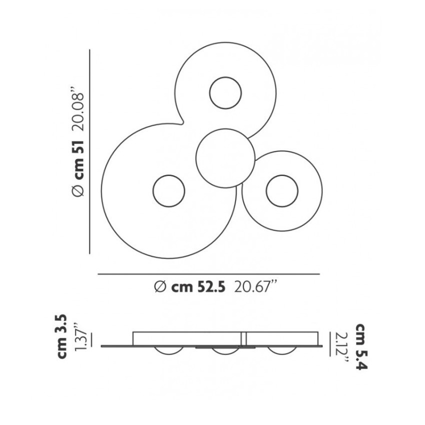 Studio Italia Design Bugia Triple chrome 161047 потолочный (161017) 109996 - Вид №2