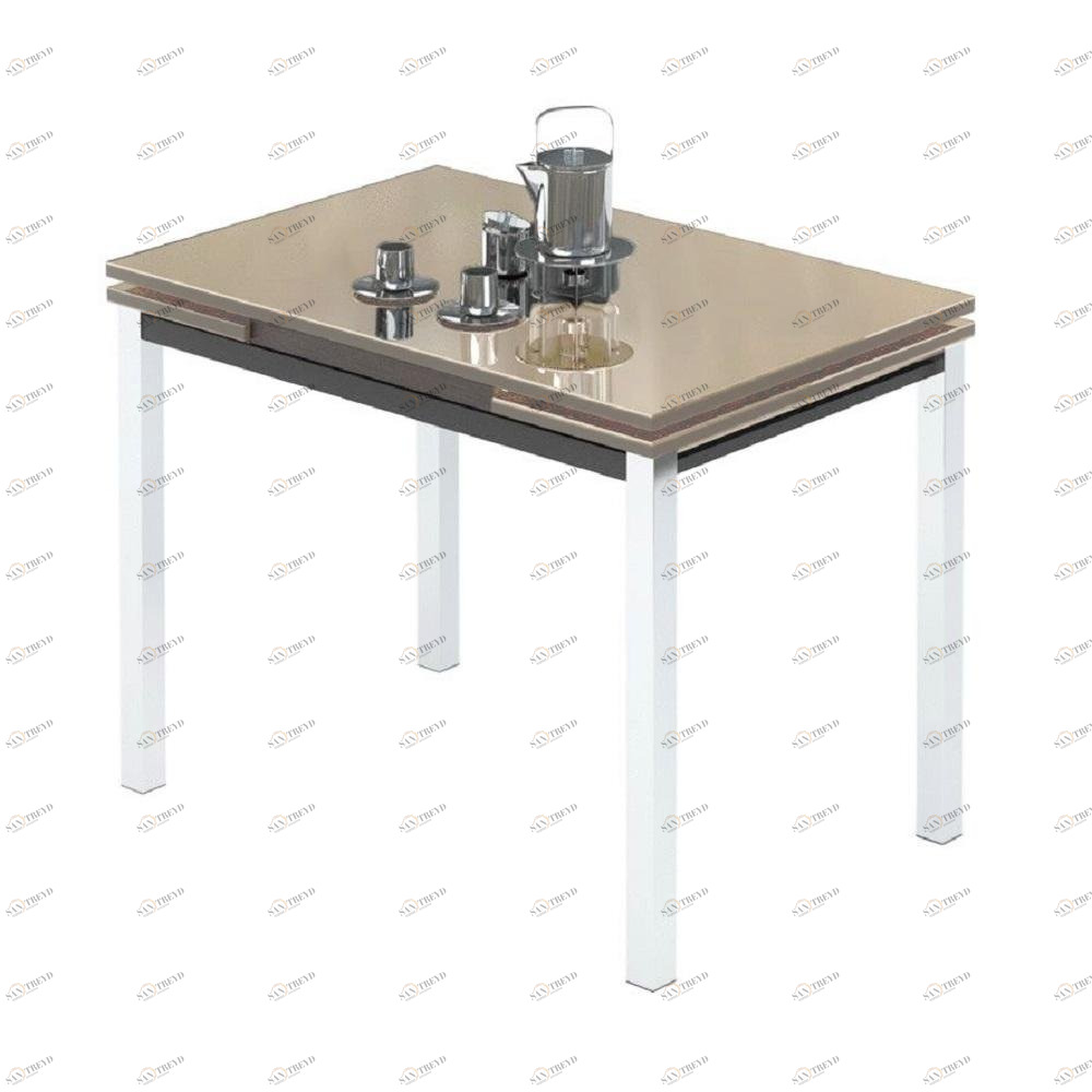 Обеденный стол раздвижной с коричневым стеклом венге Leset "Париж 2Р" IMPEX  00-3967146 Венге 