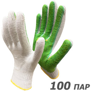 90332586 Перчатки хлопковые СТАНДАРТ-2 2310-ST2-100-PVC, размер 9 / L, 100 шт STLM-0188487 MASTER-PRO