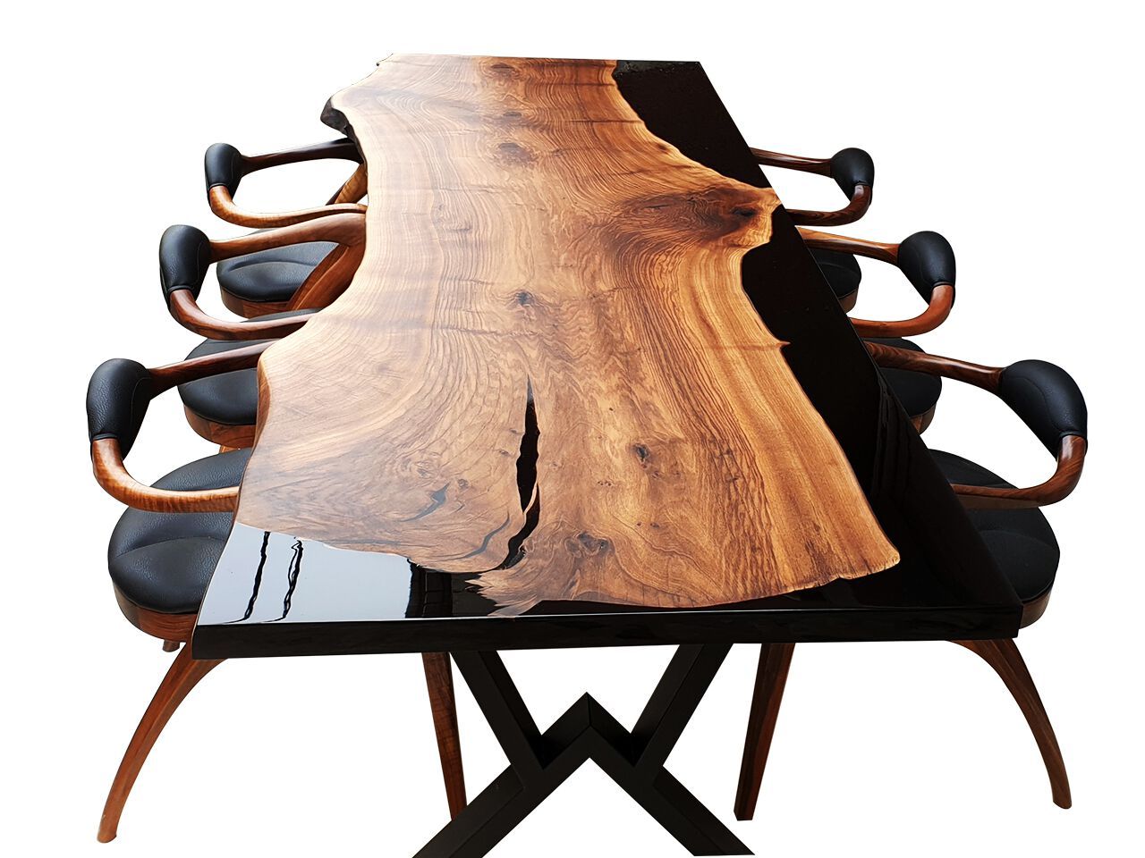 Прямоугольный стол из орехового дерева и смолы Legnor LEG2408807 ARCH-00105733 - Вид №3