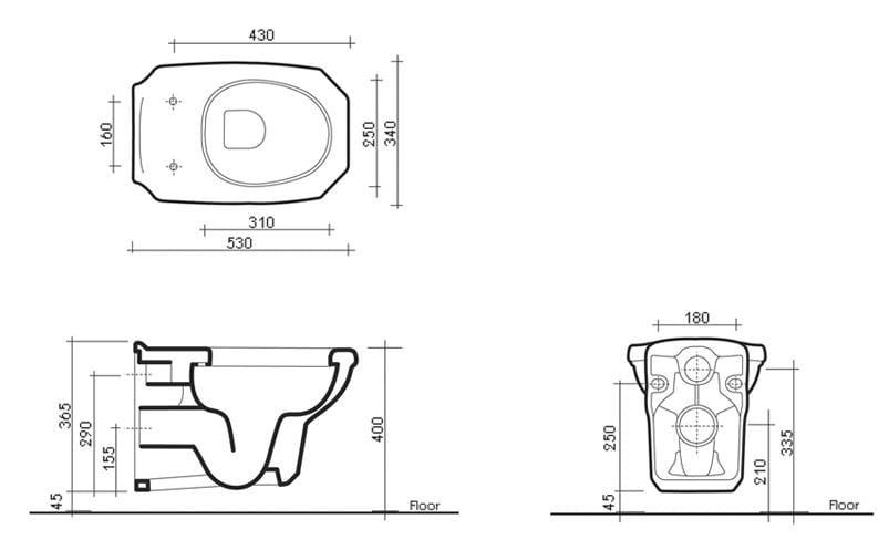 Керамический подвесной туалет BLEU PROVENCE ARCH-00030991 - Вид №10