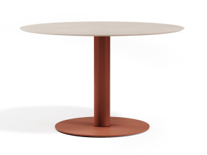 Круглый садовый стол из керамогранита