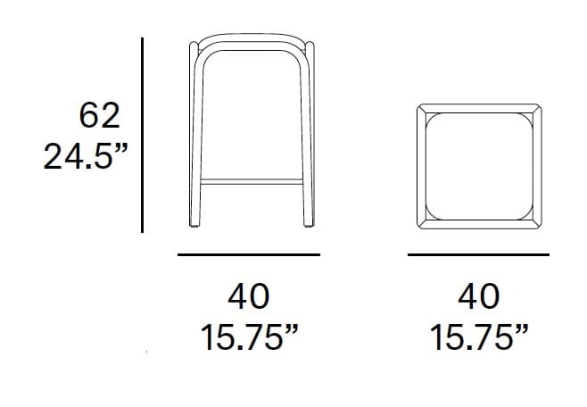 Высокий стул из ротанга с мягким сиденьем EXPORMIM Fontal ARCH-00009684 - Вид №6