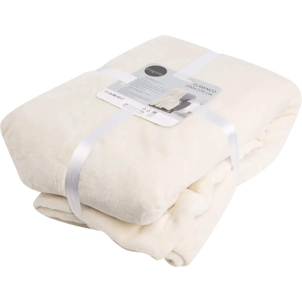 Плед Flamingo 200x220 см микрофибра цвет экрю 82603086 STLM-2042407 INSPIRE