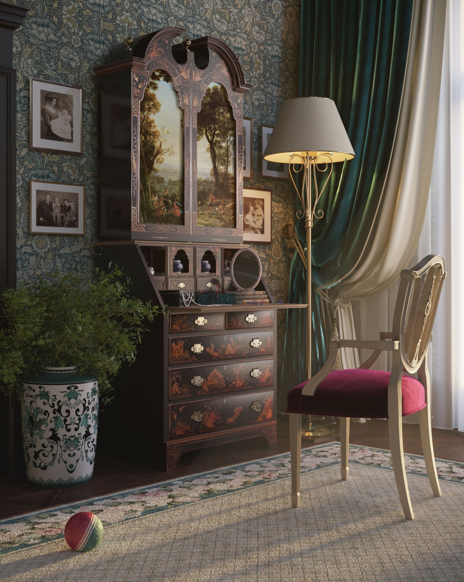 Шелковый ковер ручной работы Tapis Rouge Archive ARCH-00078573 - Вид №1