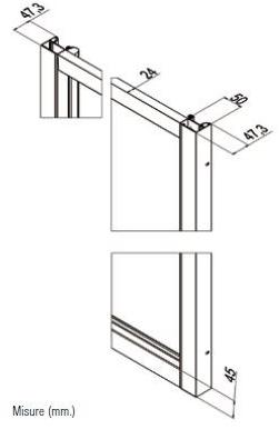 Samo Душевой уголок угловой с распашной дверцей Eccelsa sun-id-1384509 - Вид №3