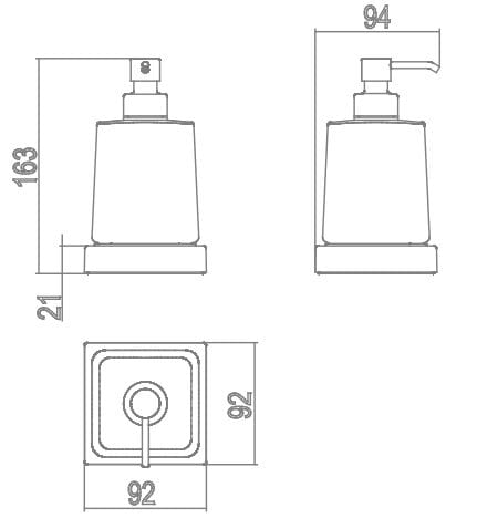 Стеклянный дозатор мыла INDA® ARCH-00037493 - Вид №2