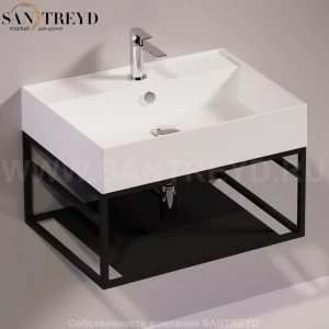 Консоль подвесная под раковину AGILE 61 см черная