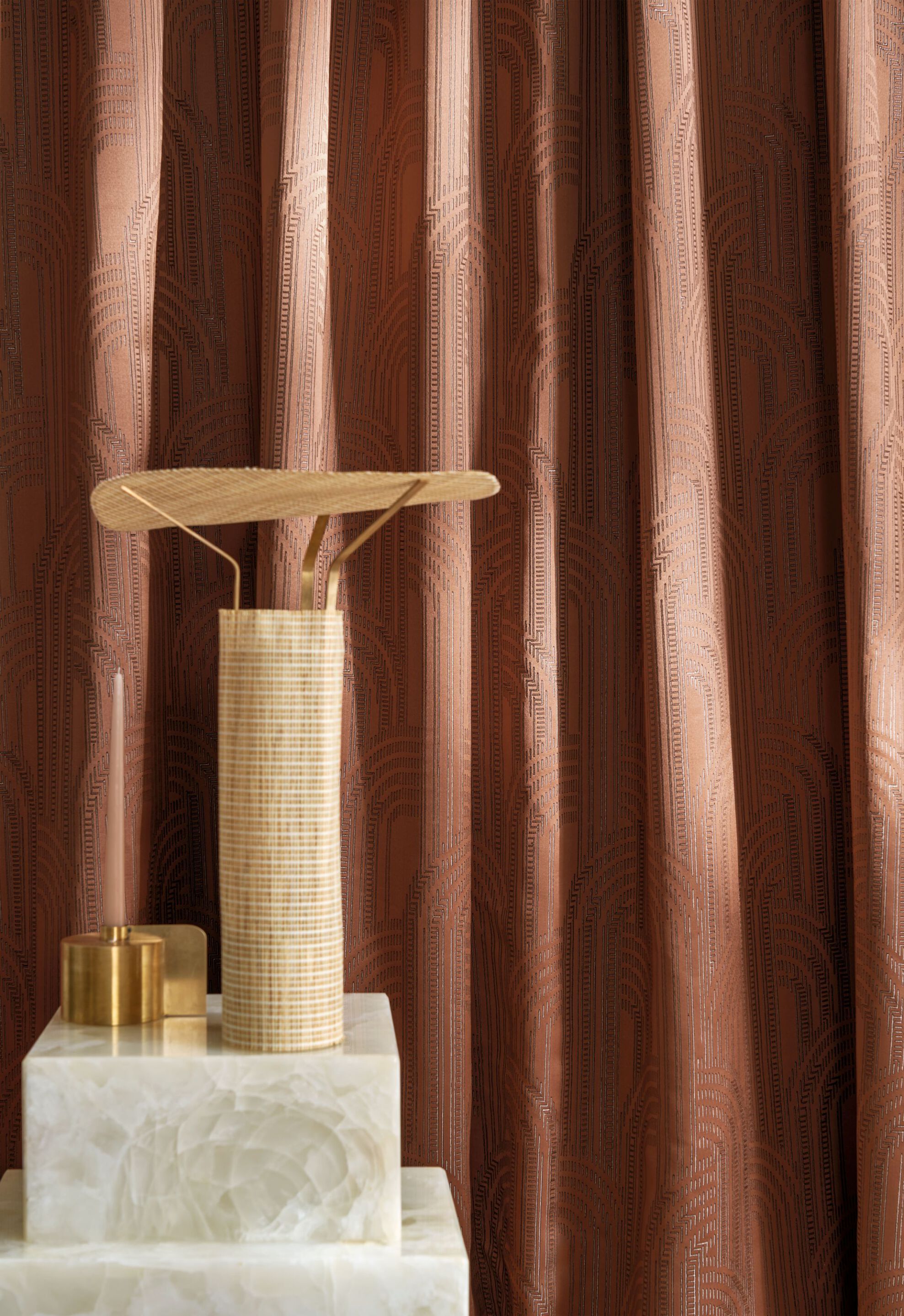 Жаккардовая ткань с графическим рисунком Casamance Prodige ARCH-00116789 - Вид №2