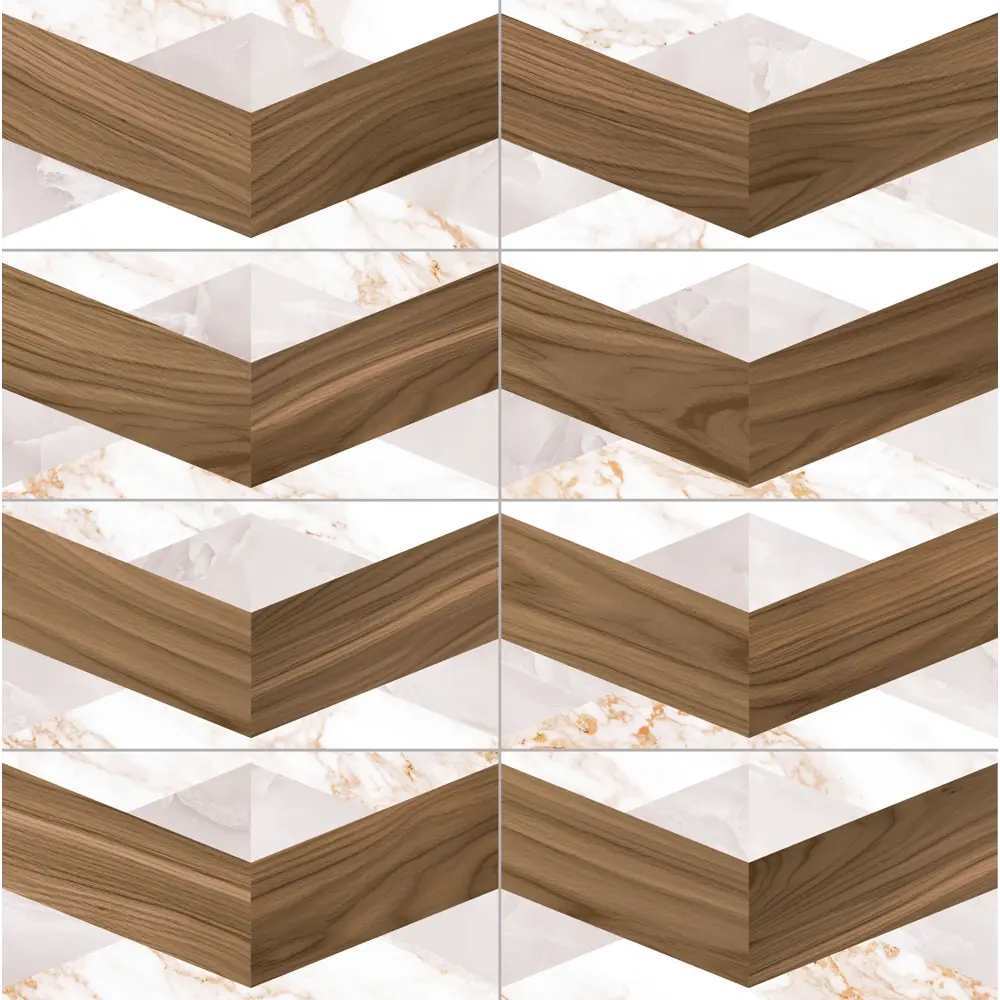 Плитка настенная KREAFORTA Mersey Wood Mix 3 20x40 см 1.2 м² матовый цвет разноцветный 89405713 STLM-2104375 - Вид №1