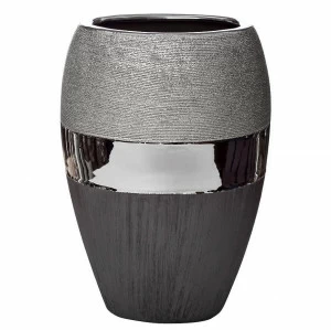 Ваза керамическая серая Trio 24 см GARDA DECOR - 045395 Серый