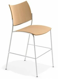 Casala Штабелируемый деревянный стул с подставкой для ног Cobra barstool 3278/06