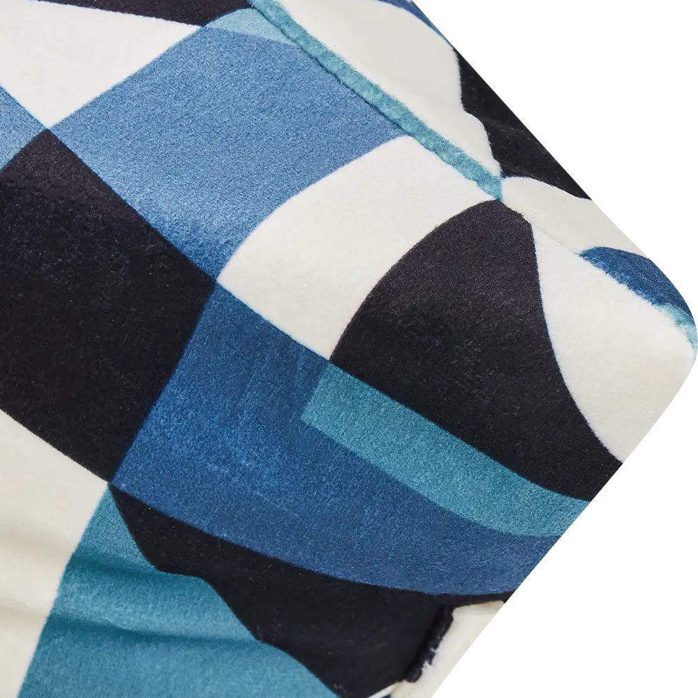 Декоративная подушка Seasons Геометрия 45x45 Бархат Синяя STLM-2021081 - Вид №2