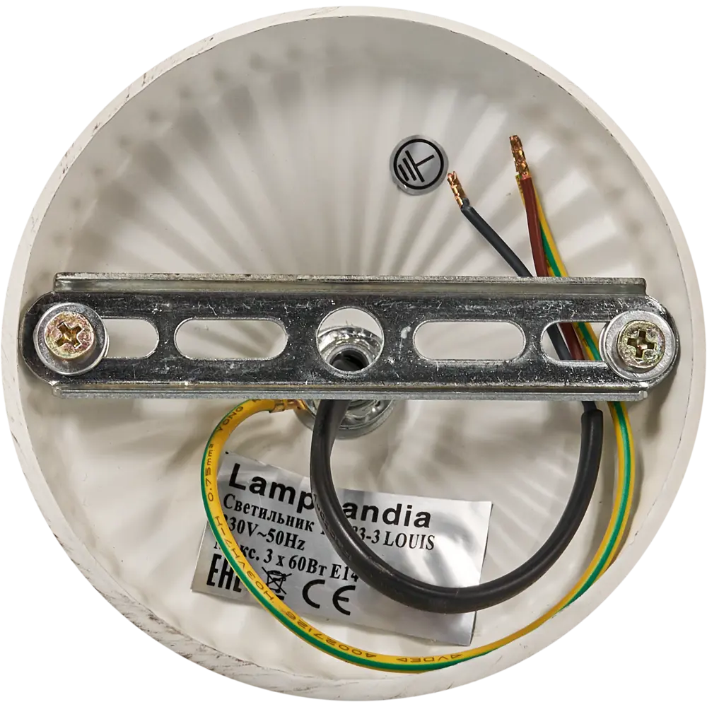 Люстра Louis 3хЕ27х60 Вт цвет белый LAMPLANDIA STLM-2183802 - Вид №6