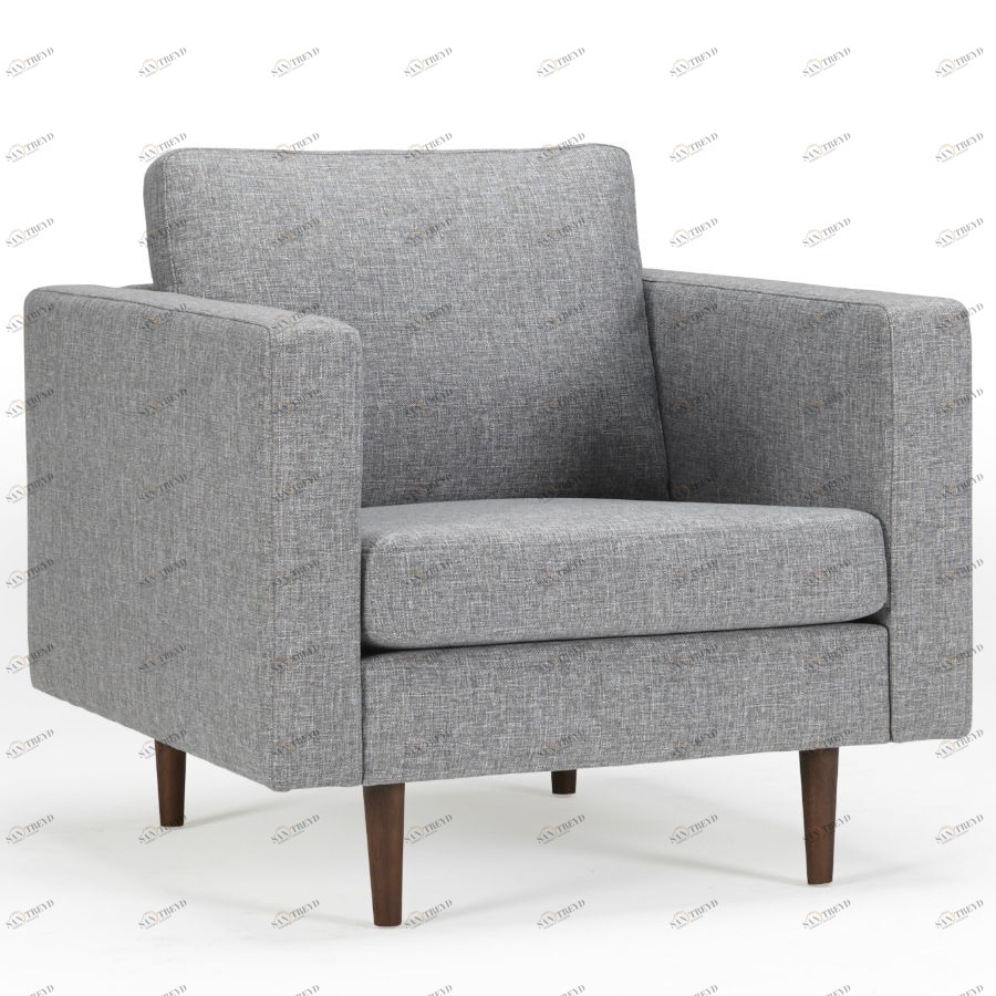 Кресло Otto, дуб/орех, серое Kragelund 37401248249