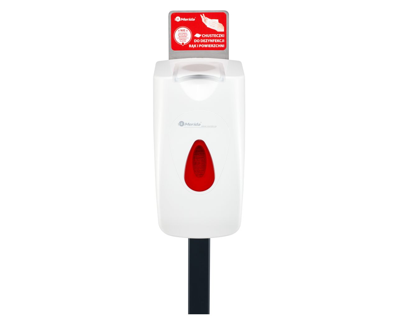 ZEST002 Стенд для дезинфекции рук и поверхностей с дозатором пропитанных салфеток ТОП Merida  - Вид №3