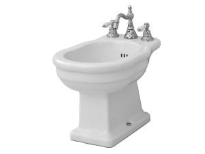 Керамическое напольное биде с переливом