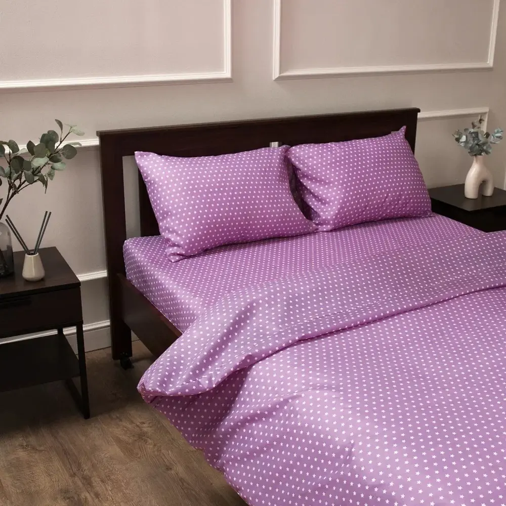 Комплект постельного белья Eclair Пьюр евро полисатин нежно лиловый STLM-2108331 - Вид №5