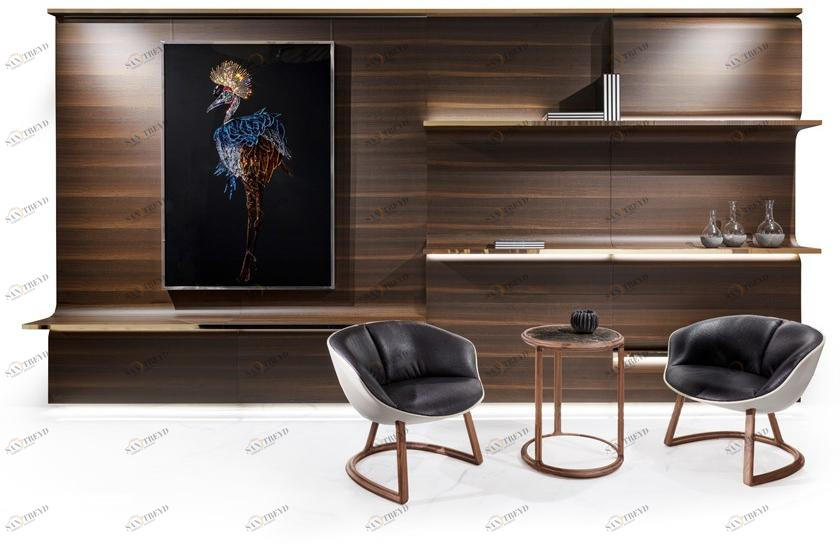 Visionnaire Модульная стенка для хранения из фанерованной древесины со встроенным освещением sun-id-1391077