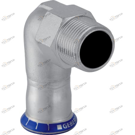 GEBERIT 33837 Переходной угольник Geberit Mapress из нержавеющей стали 90°, с наружной резьбой 