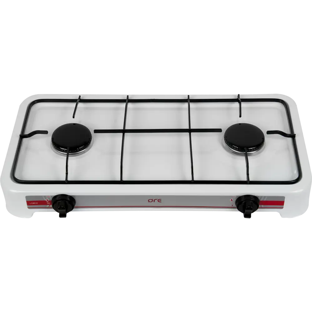 Плитка газовая ORE LGM30, 47.5 см, 2 конфорки, цвет белый STLM-2208345 - Вид №1