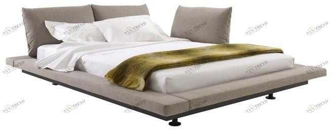 Ligne Roset Двуспальная кровать из ткани sun-id-1405066