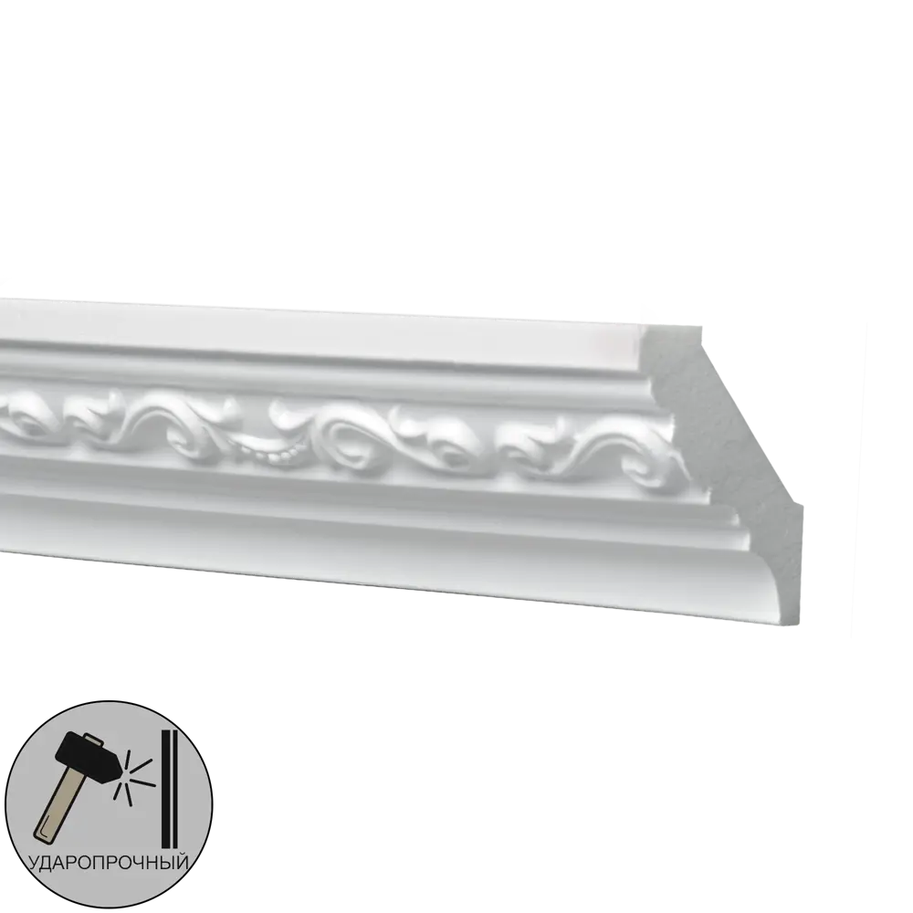 Плинтус потолочный полиуретан Decomaster 95842 белый 35х49х2000 мм STLM-2058724