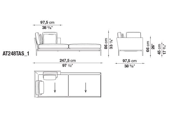 Кожаный диван B&B Italia Атолл ARCH-00112726 - Вид №70