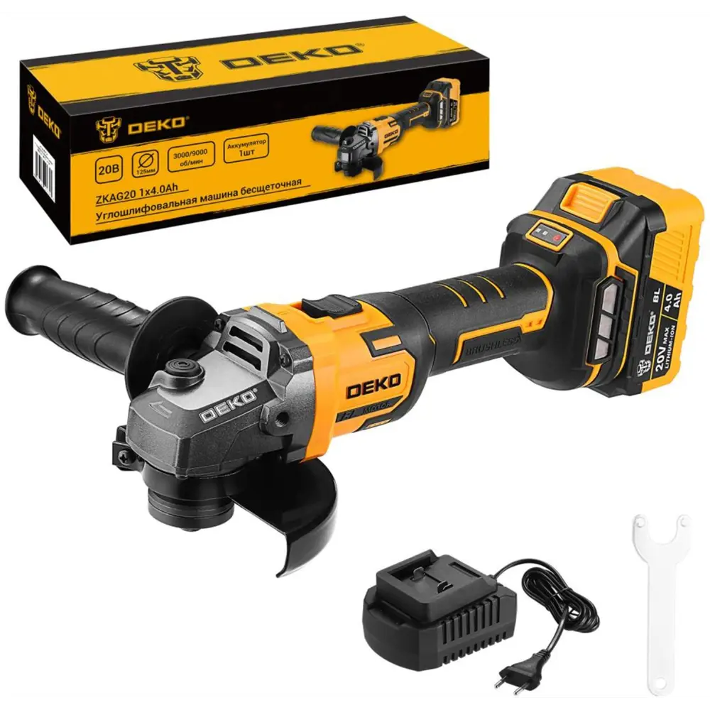 Аккумуляторная углошлифовальная машина DEKO ZKAG20 с кейсом 89384894 STLM-1326441 - Вид №3