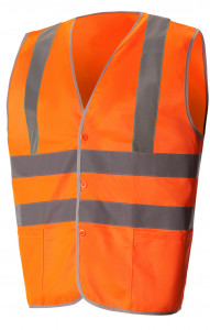 69872 Жилет сигнальный "Спектр Плюс" оранжевый с СВП  Сигнальная одежда  размер 60-62 ( ХХХL)