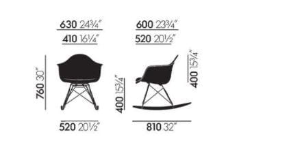 Мягкое тканевое кресло-качалка с подлокотниками VITRA Eames Plastic Chair ARCH-00023828 - Вид №13