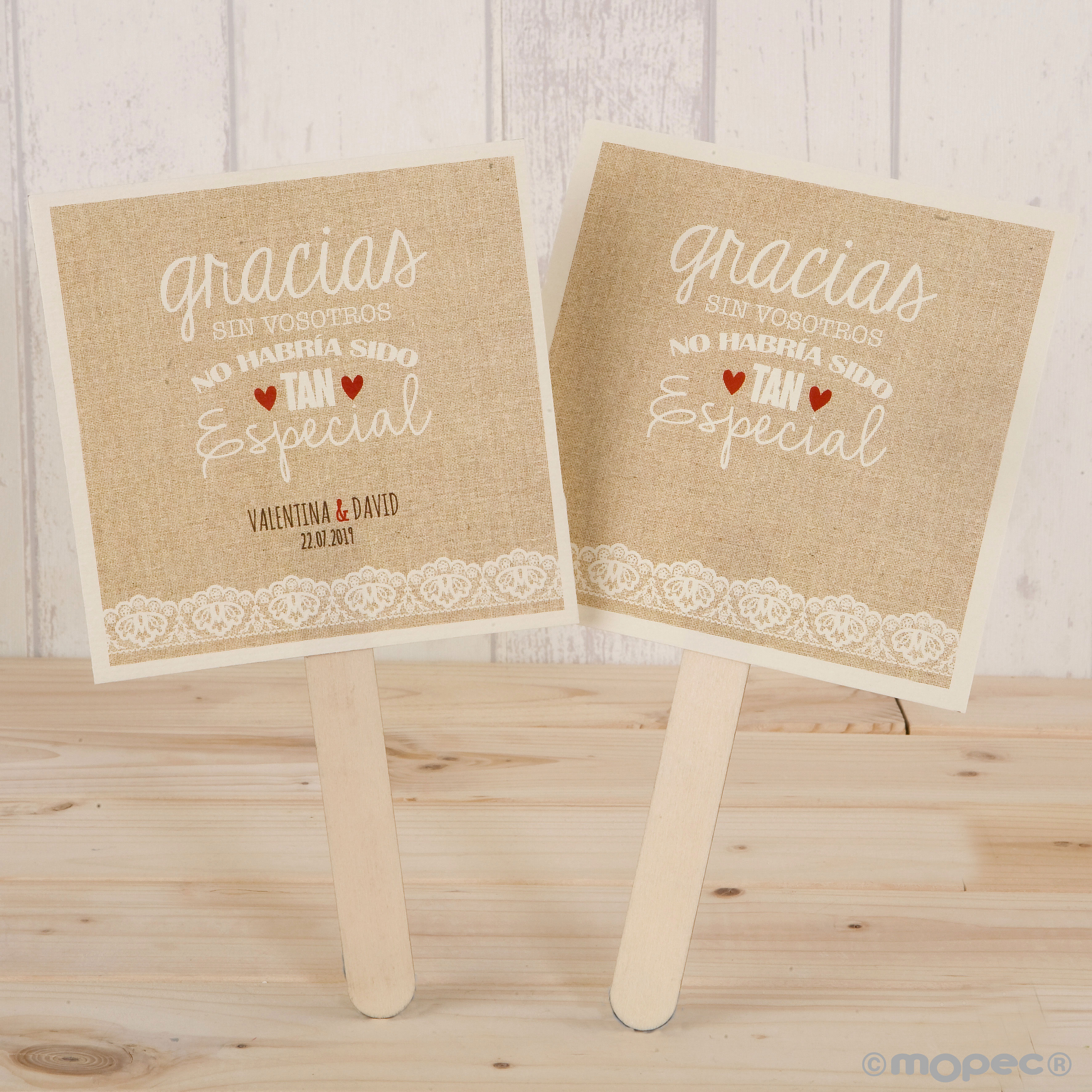 WX394.1 PERS Пай пай  Индивидуальной бумаги «спасибо без вас ...», 100 уд. Dekoraniaevents Bodas  - Вид №1