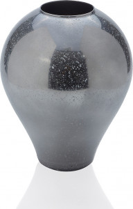 10610362 IVV Ваза IVV "Капли" 25см (серый металлик) Стекло