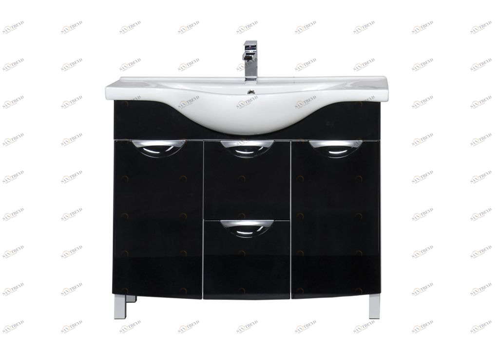 Тумба с раковиной Aquanet Асти 105 б/к черный 0017824000177621