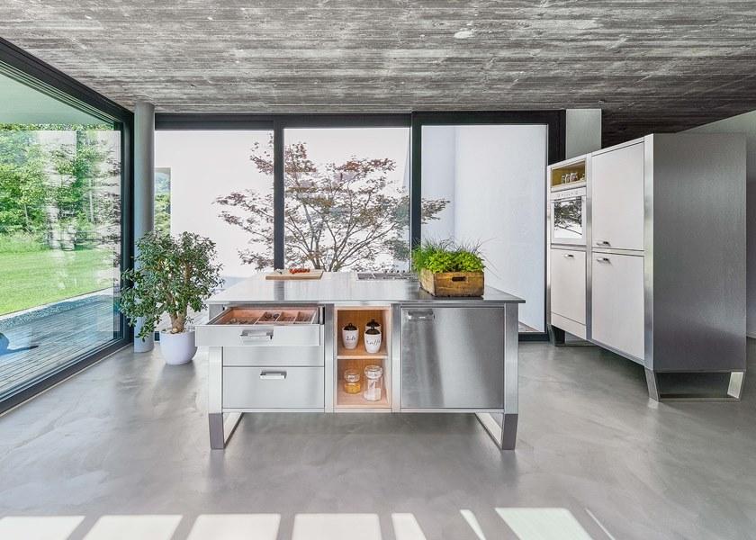 Lgtek Кухня из нержавеющей стали и дерева Window sun-id-1388816 - Вид №9